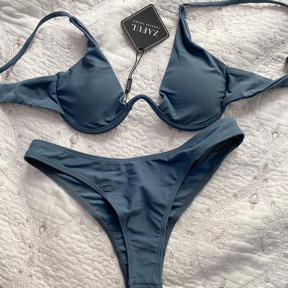 ZAFUL push up plunge bikini